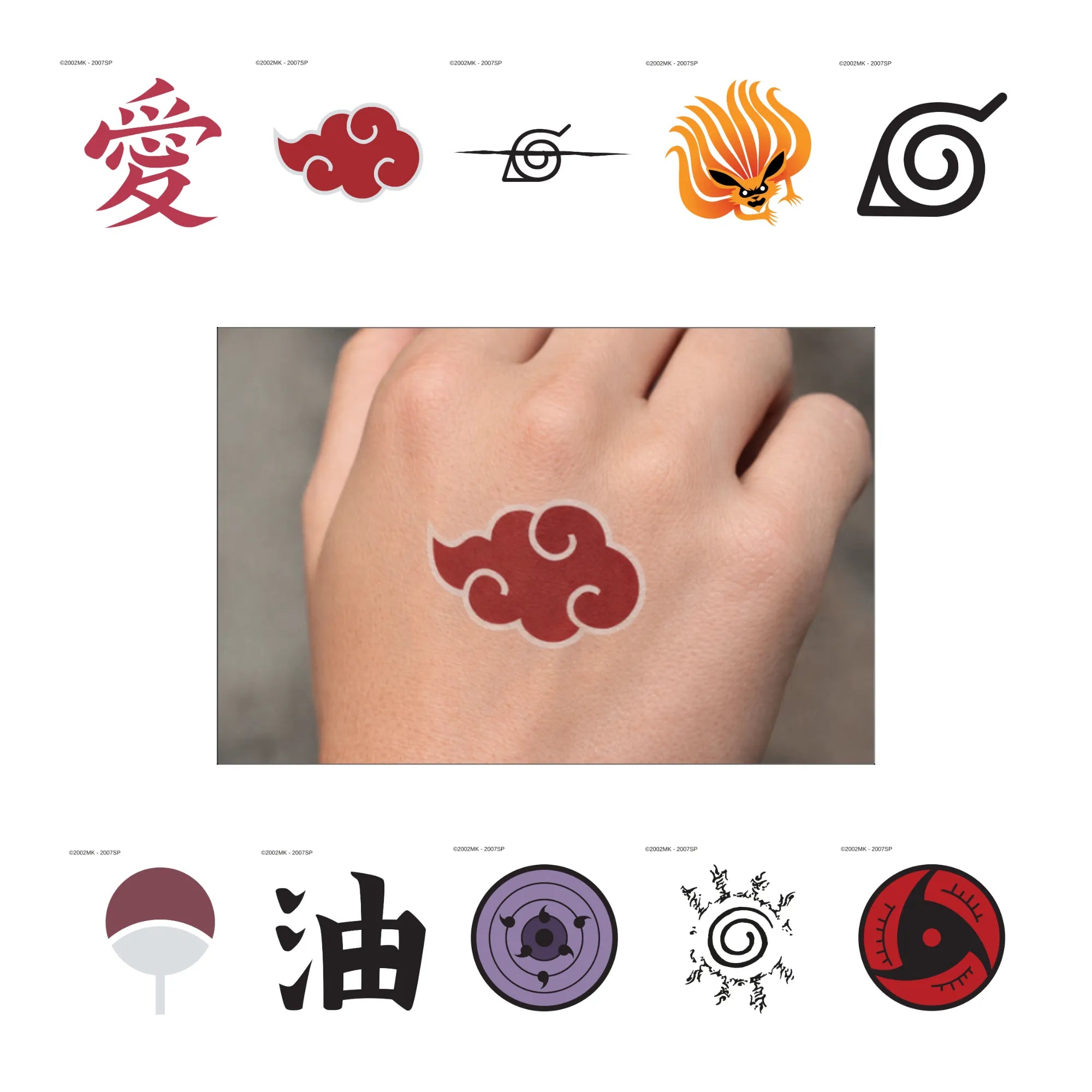 NARUTO SHIPPUDEN Body Tattoo (Surprise Package Any 1 Design)