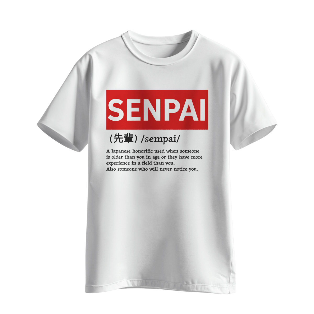 Kanji Selection T-shirt "Senpai"